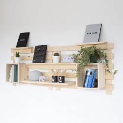 Stackable Storage Box In Massive Wood, Stackable Wall Shelves