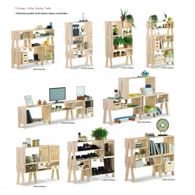 Aufbewahrungsset - 4 Möbelstücke