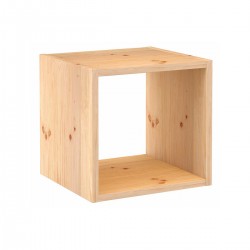 Cube in massive wood pine -...
