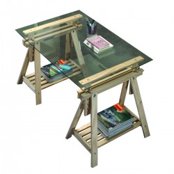 Desk with trestle and...