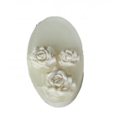 Oval soap - White Roses
