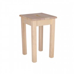 Solid pine stool - low