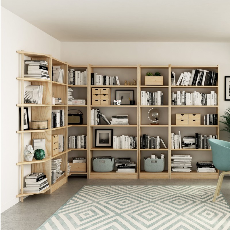 Étagère Pin Etagère d'angle GALA en pin massif-185X50