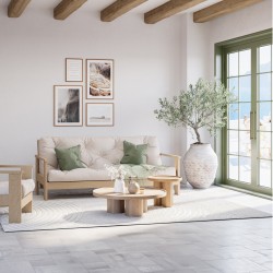 Holz Schlafsofa - Natur -...