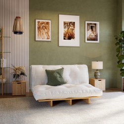 Holz Schlafsofa - Natur -...